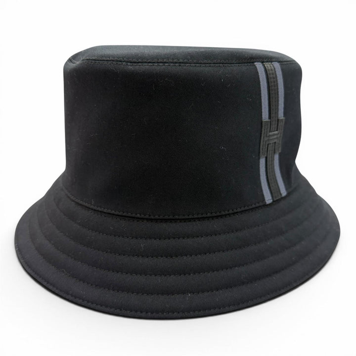 Pristine HERMES hat black cotton mens