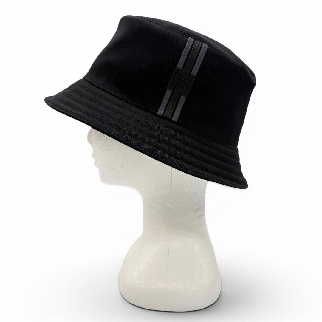 Pristine HERMES hat black cotton mens