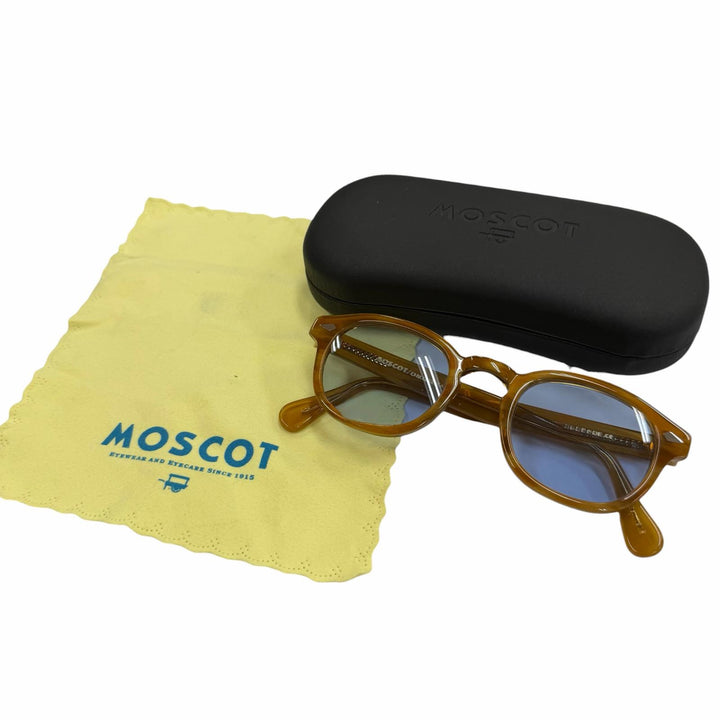 Excellent MOSCOT sunglasses LEMTOSH Eyewear Clear brown mens