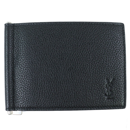 Excellent SAINT LAURENT PARIS Bifold Wallet Card Case Bill Clip Wallet 691633