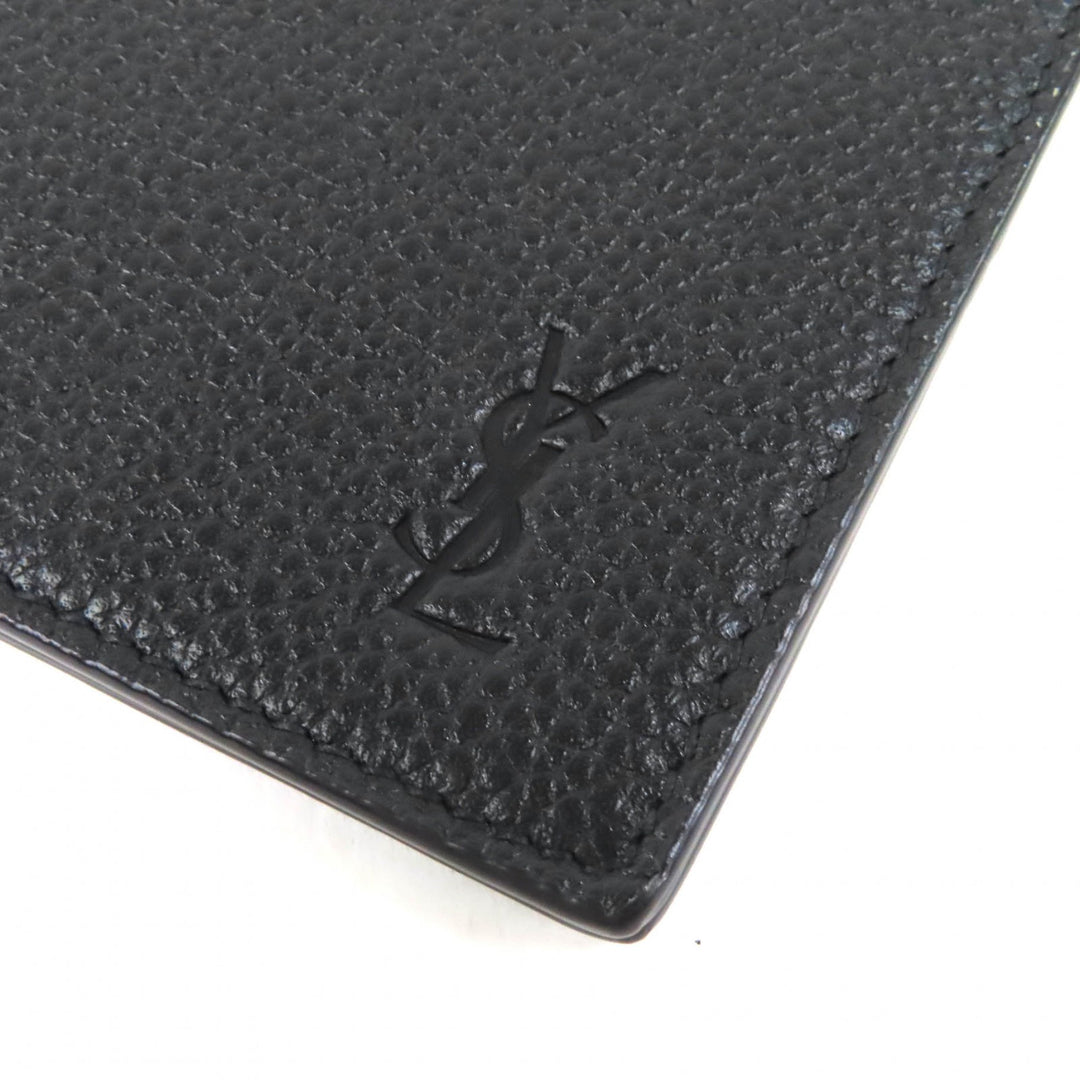 Excellent SAINT LAURENT PARIS Bifold Wallet Card Case Bill Clip Wallet 691633