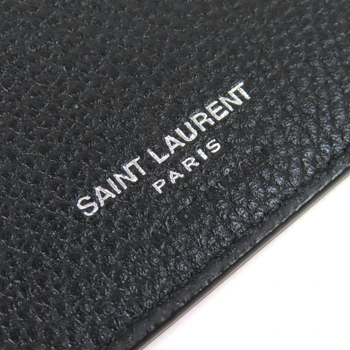 Excellent SAINT LAURENT PARIS Bifold Wallet Card Case Bill Clip Wallet 691633