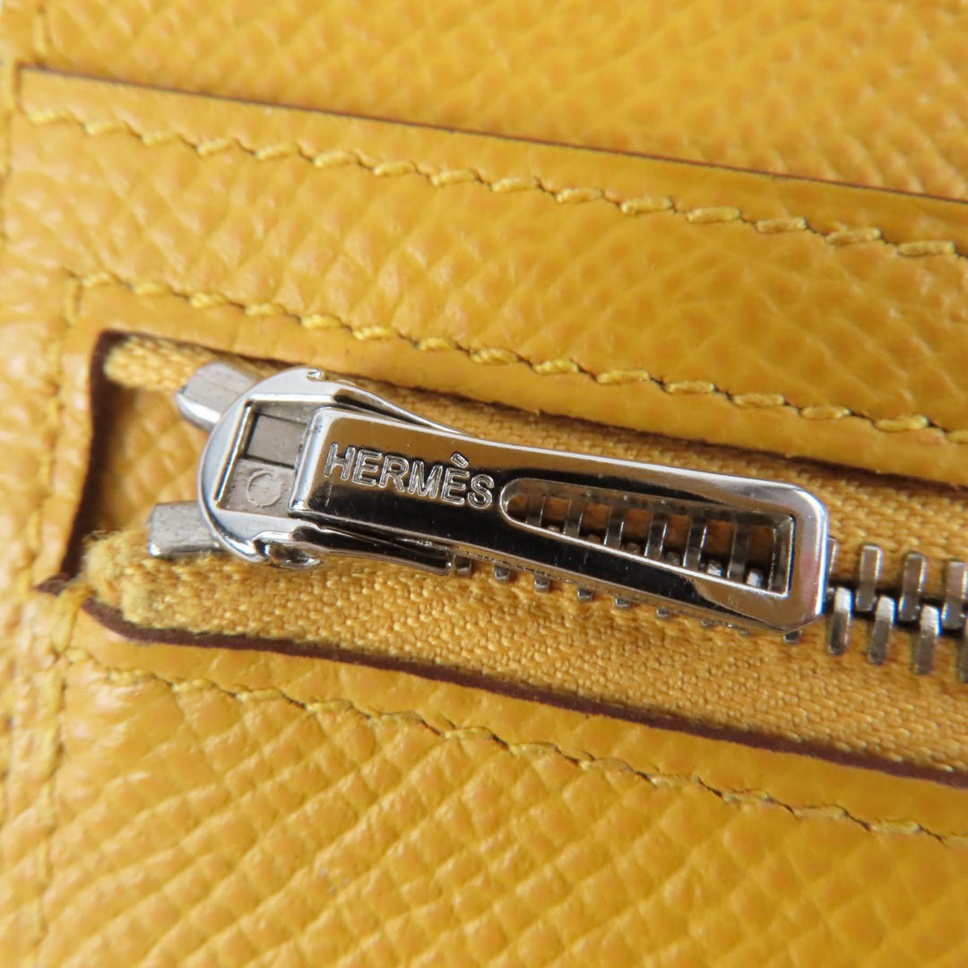 Great HERMES Bifold Wallet BEAN Compact Compact wallet Epsom Leather Women