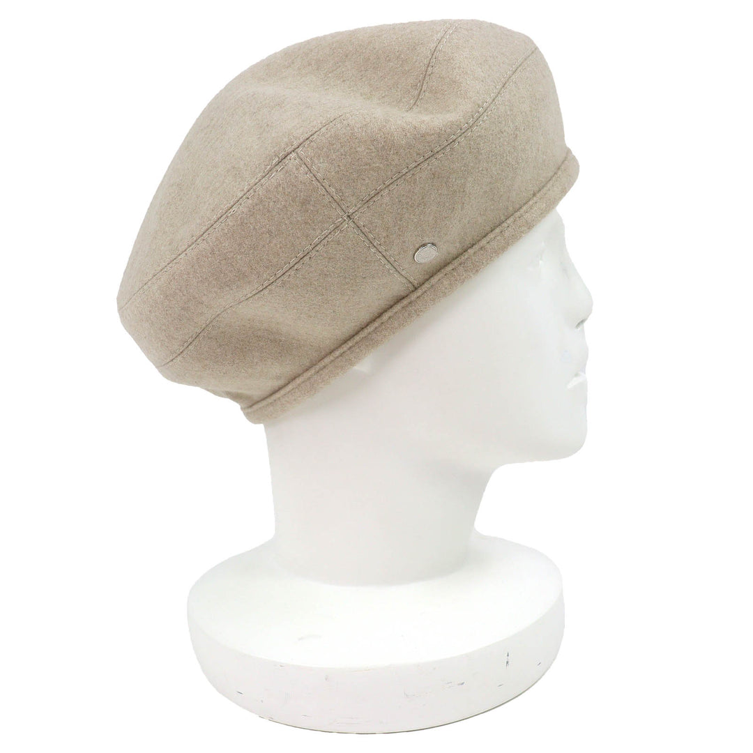 Pristine HERMES beret Saint Honoré Serie button beige cashmere Women 57