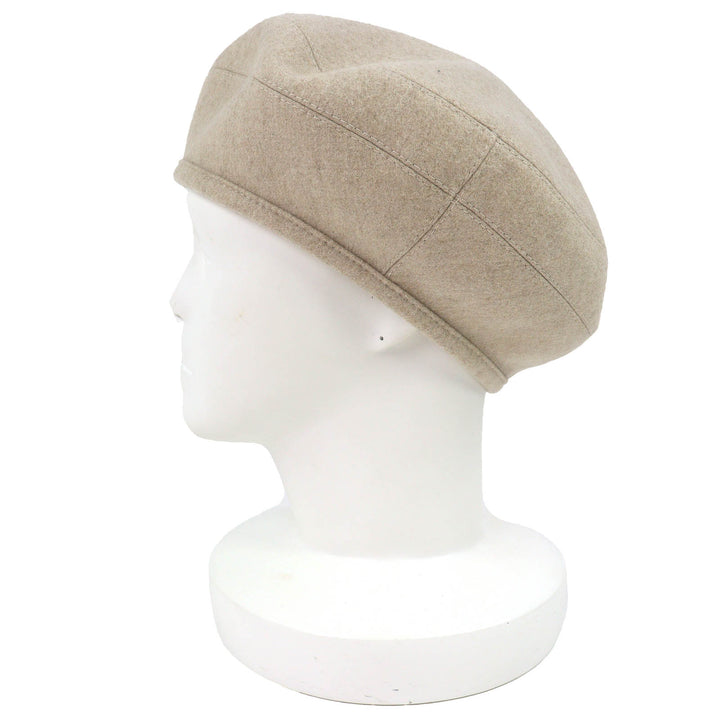 Pristine HERMES beret Saint Honoré Serie button beige cashmere Women 57