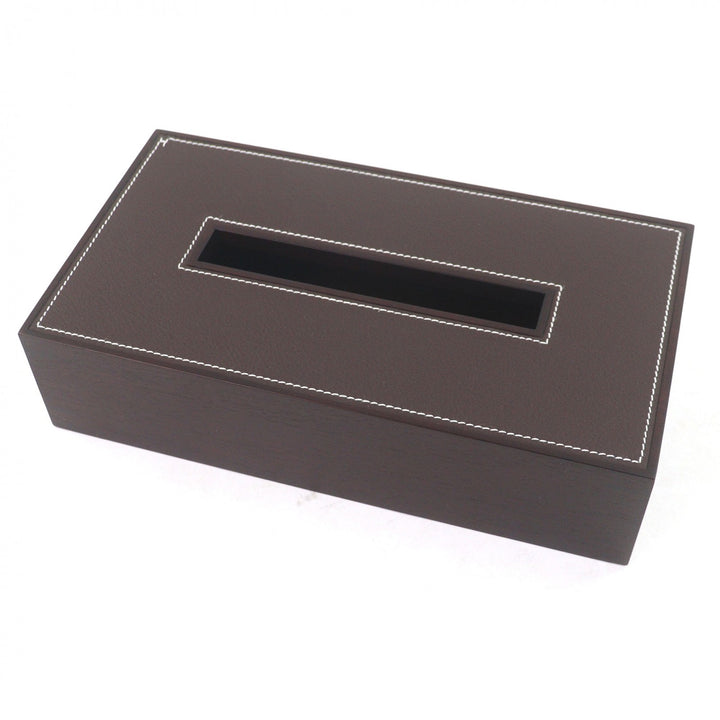 Excellent HERMES Other accessories Playard PM Serie Stitch Tissue Box Chocolat