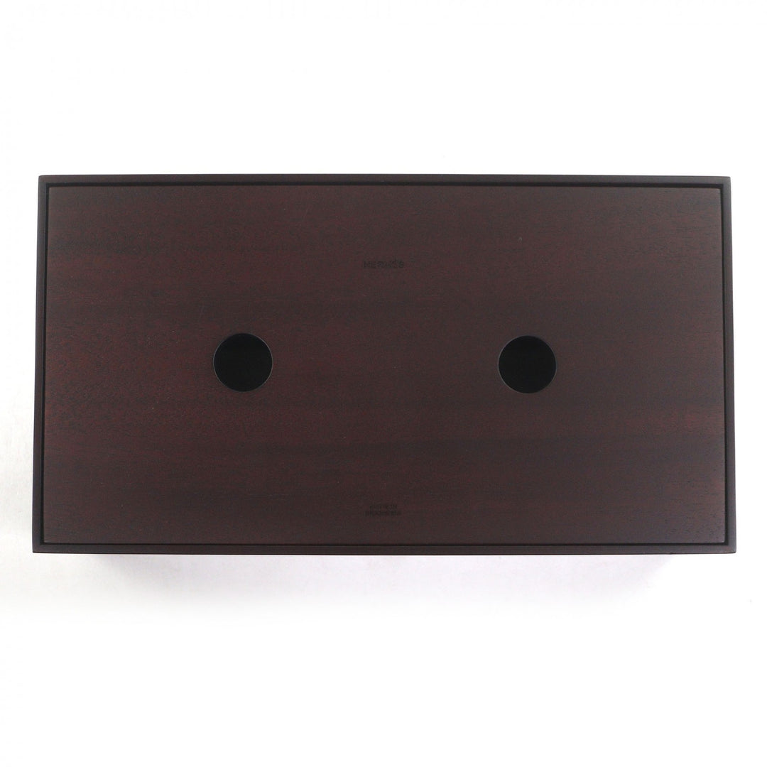 Excellent HERMES Other accessories Playard PM Serie Stitch Tissue Box Chocolat
