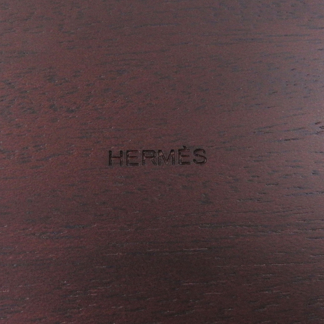 Excellent HERMES Other accessories Playard PM Serie Stitch Tissue Box Chocolat