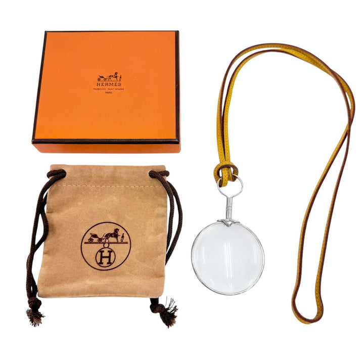 Excellent HERMES Necklace Loupe Silver 925 Women