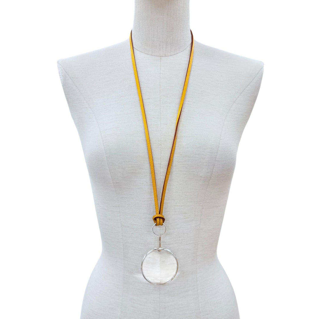 Excellent HERMES Necklace Loupe Silver 925 Women
