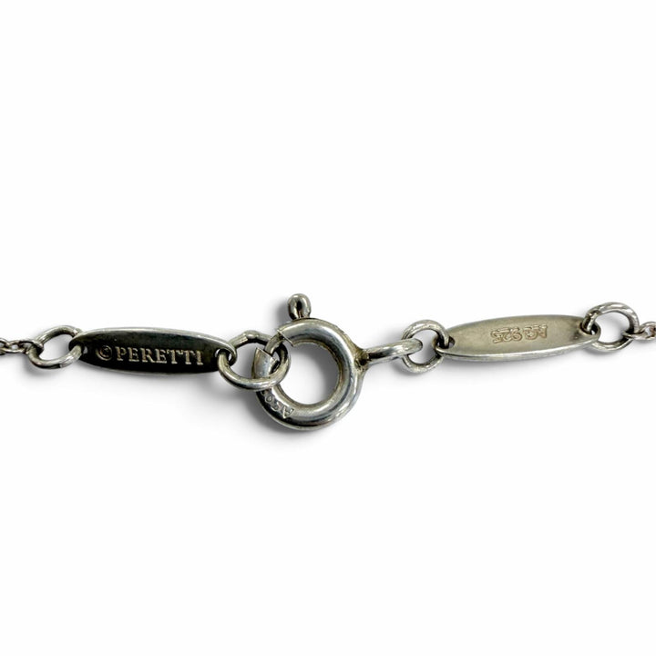 Great TIFFANY&Co. Double Open Heart Necklace Extra Mini Silver AG925 Women