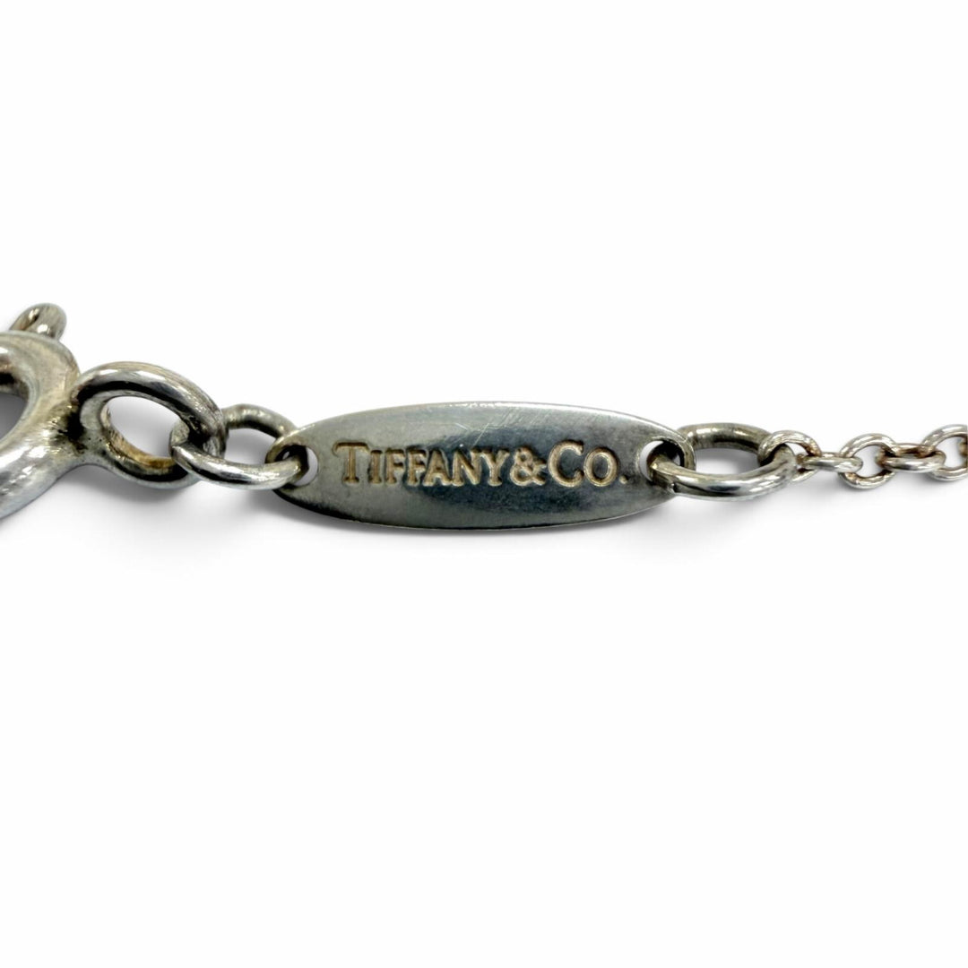 Great TIFFANY&Co. Double Open Heart Necklace Extra Mini Silver AG925 Women