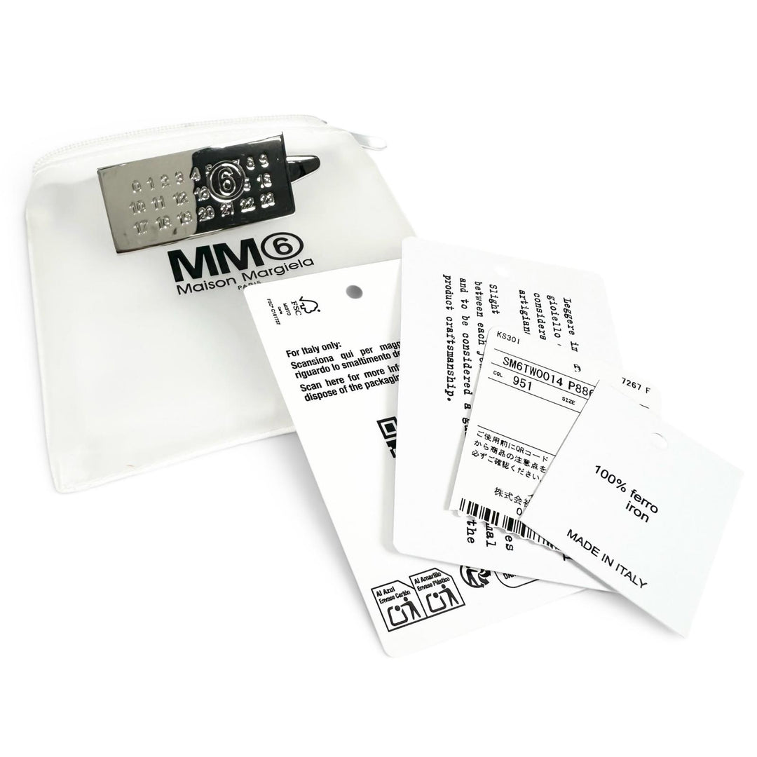 Excellent MM6 Maison Margiela hair accessory Numbered logo hairpin Silver Women