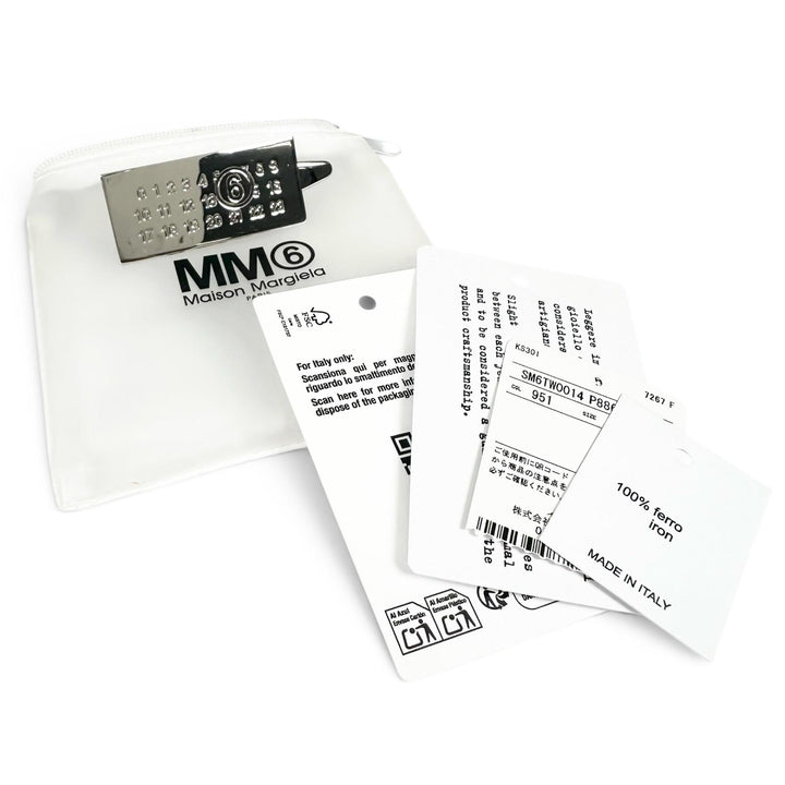 Excellent MM6 Maison Margiela hair accessory Numbered logo hairpin Silver Women