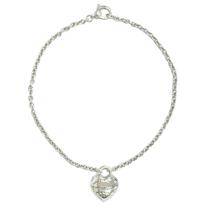 Excellent TIFFANY&Co. bracelet Full Heart Bracelet Silver AG925 Women