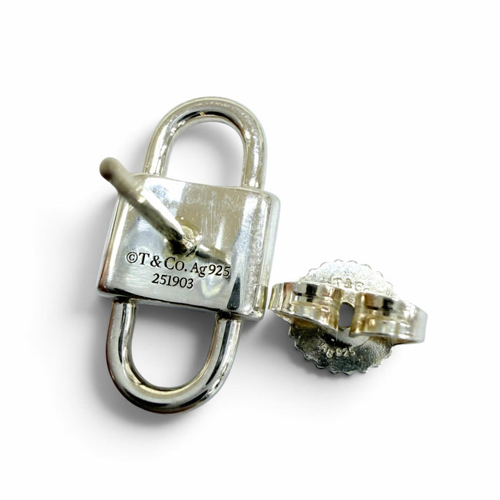 Great TIFFANY&Co. Pierce Small Double Lock Pierce Silver AG925 Women