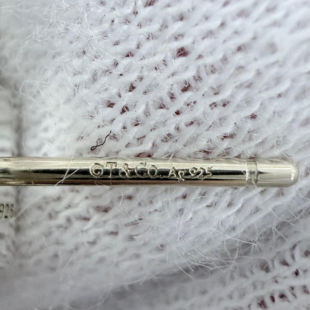 Great TIFFANY&Co. Pierce Small Double Lock Pierce Silver AG925 Women