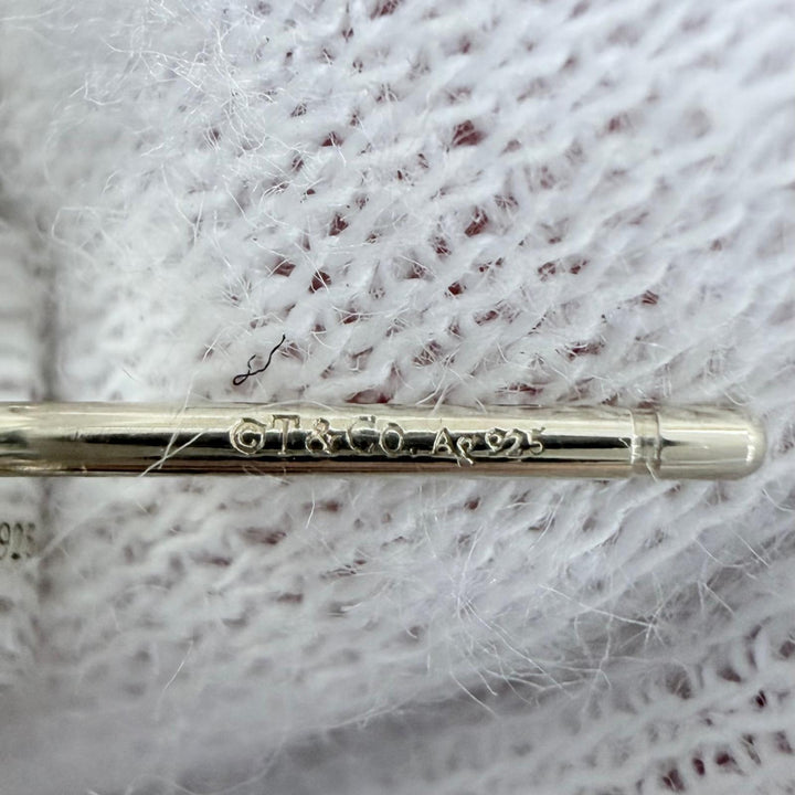 Great TIFFANY&Co. Pierce Small Double Lock Pierce Silver AG925 Women