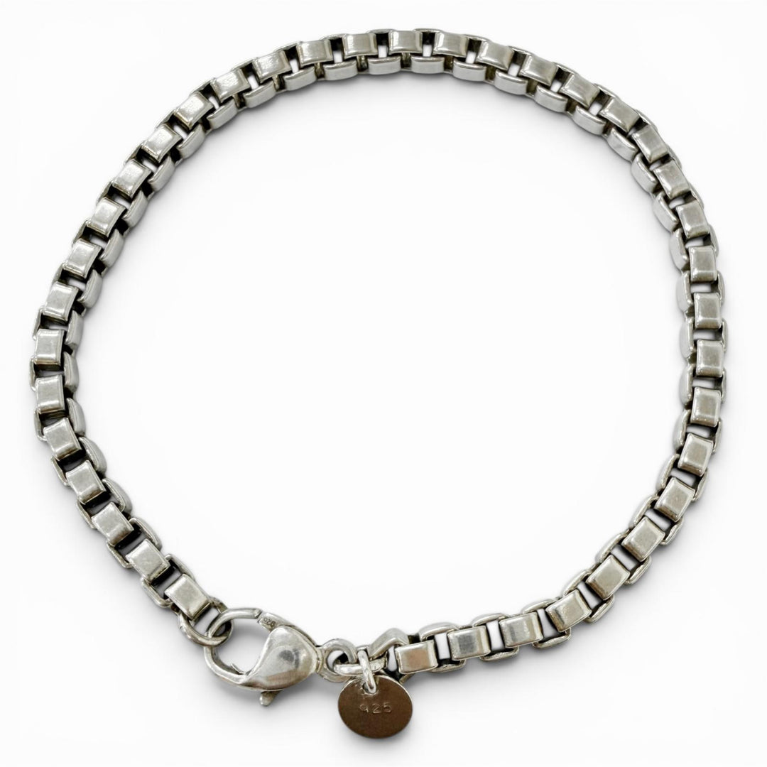 Great TIFFANY&Co. bracelet Venetian Chain Silver SV925 mens