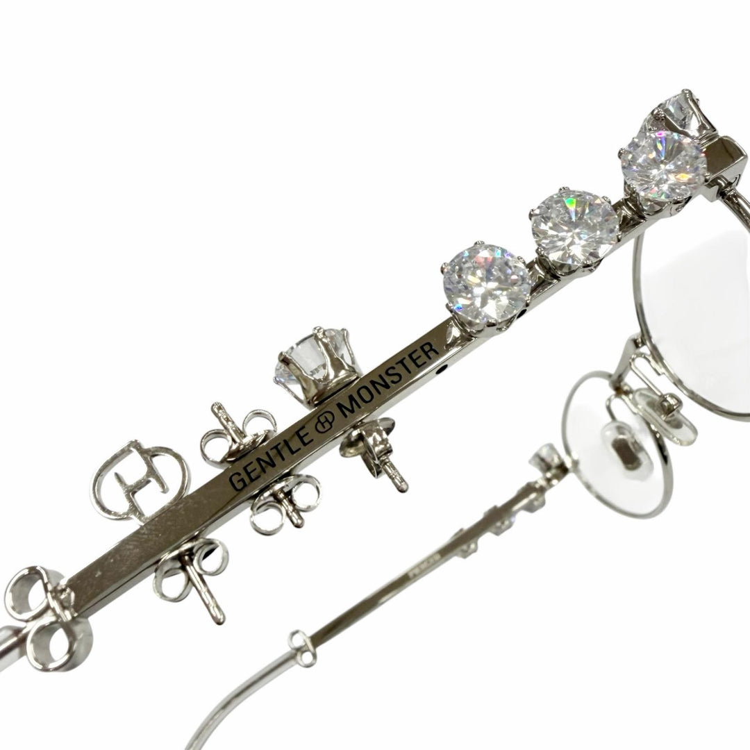 Great GENTLE MONSTER DHEYGERE Glasses PIERCED Silver mens