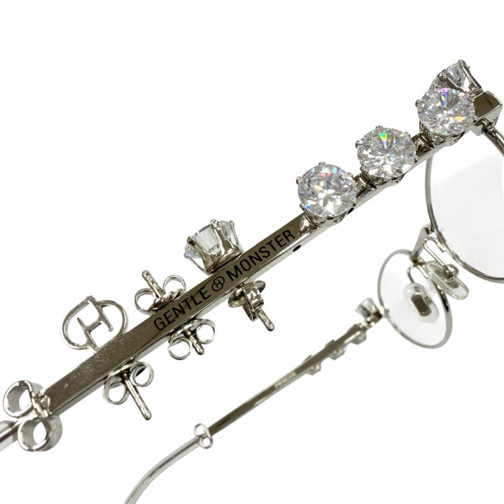 Great GENTLE MONSTER DHEYGERE Glasses PIERCED Silver mens