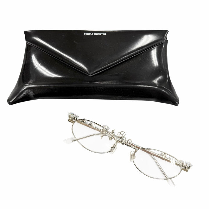 Great GENTLE MONSTER DHEYGERE Glasses PIERCED Silver mens