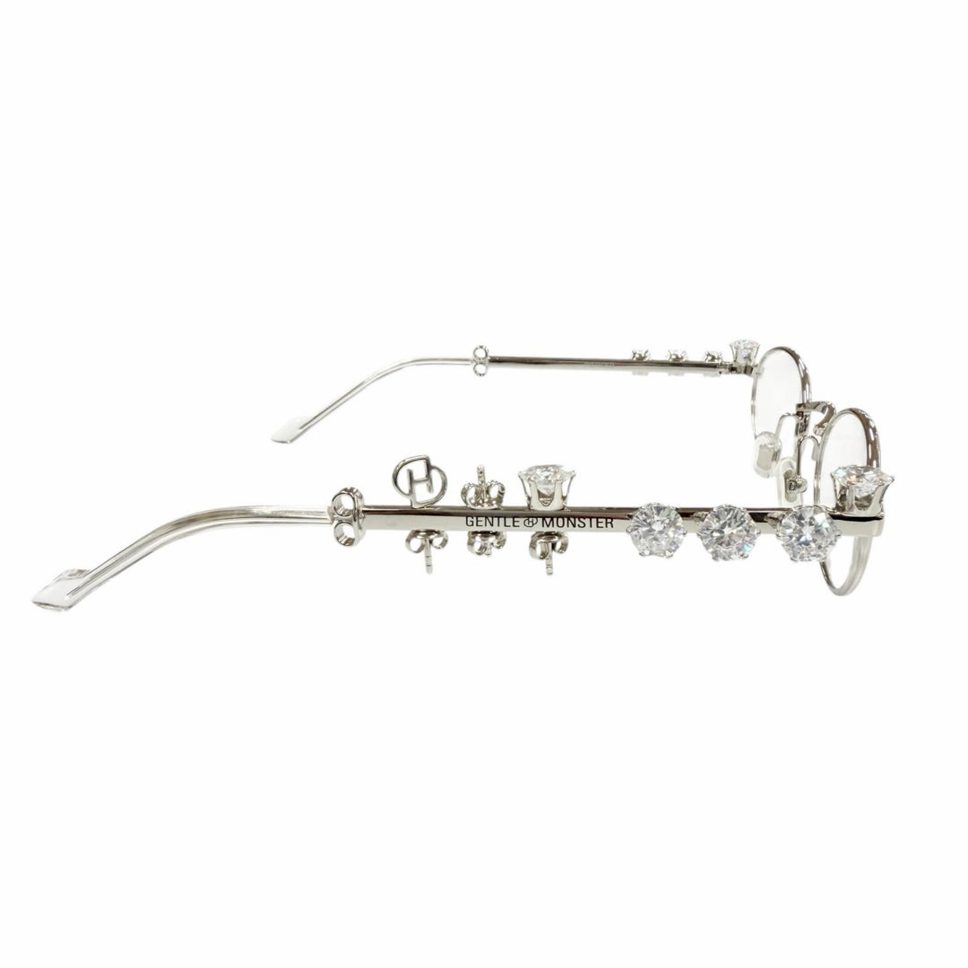 Great GENTLE MONSTER DHEYGERE Glasses PIERCED Silver mens