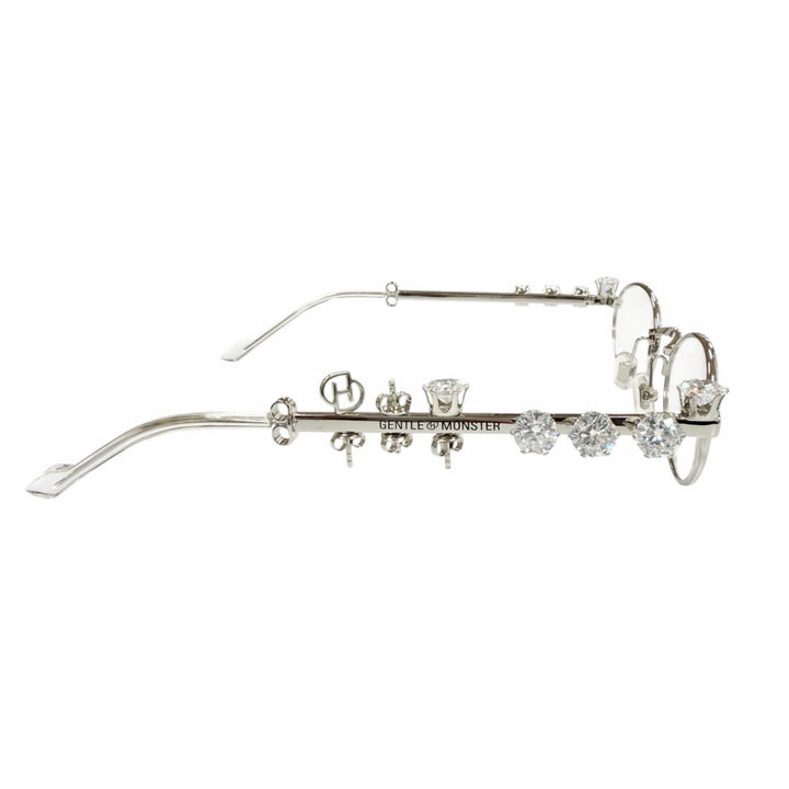 Great GENTLE MONSTER DHEYGERE Glasses PIERCED Silver mens