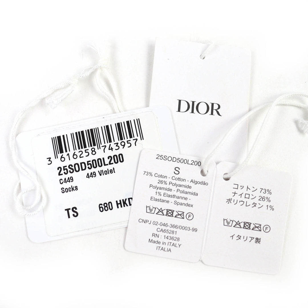 Pristine DIOR Logo design socks S 25SOD500L200