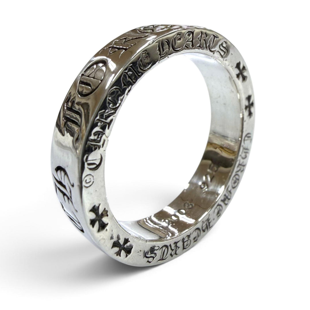 Great CHROME HEARTS Ring ring 0.2"" Spacer Forever Silver 925 mens