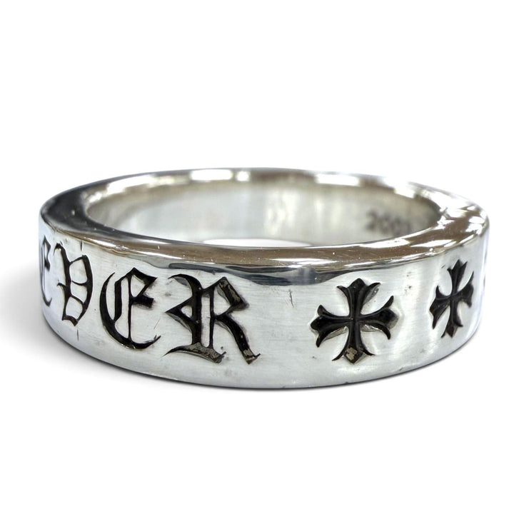 Great CHROME HEARTS Ring ring 0.2"" Spacer Forever Silver 925 mens