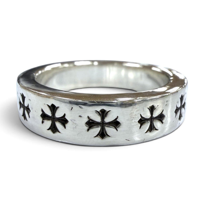 Great CHROME HEARTS Ring ring 0.2"" Spacer Forever Silver 925 mens