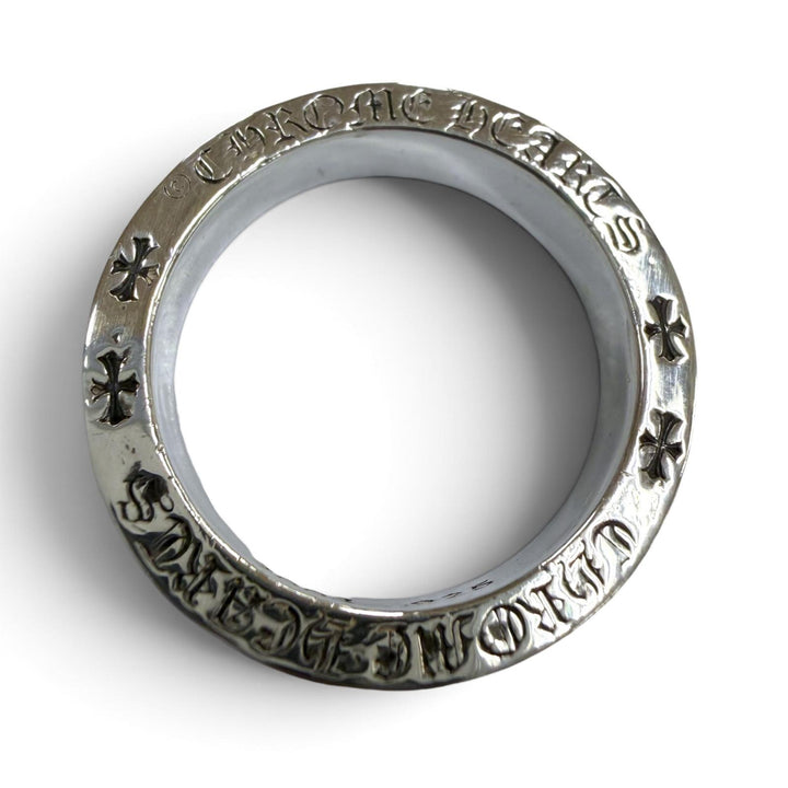 Great CHROME HEARTS Ring ring 0.2"" Spacer Forever Silver 925 mens