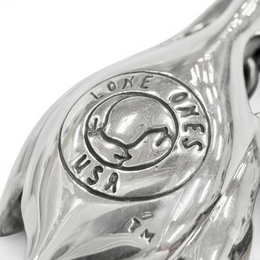 Excellent LONE ONES Pendant top Tearbell Key Clasp M Silver SV925 mens
