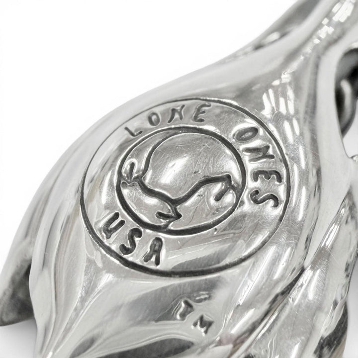 Excellent LONE ONES Pendant top Tearbell Key Clasp M Silver SV925 mens