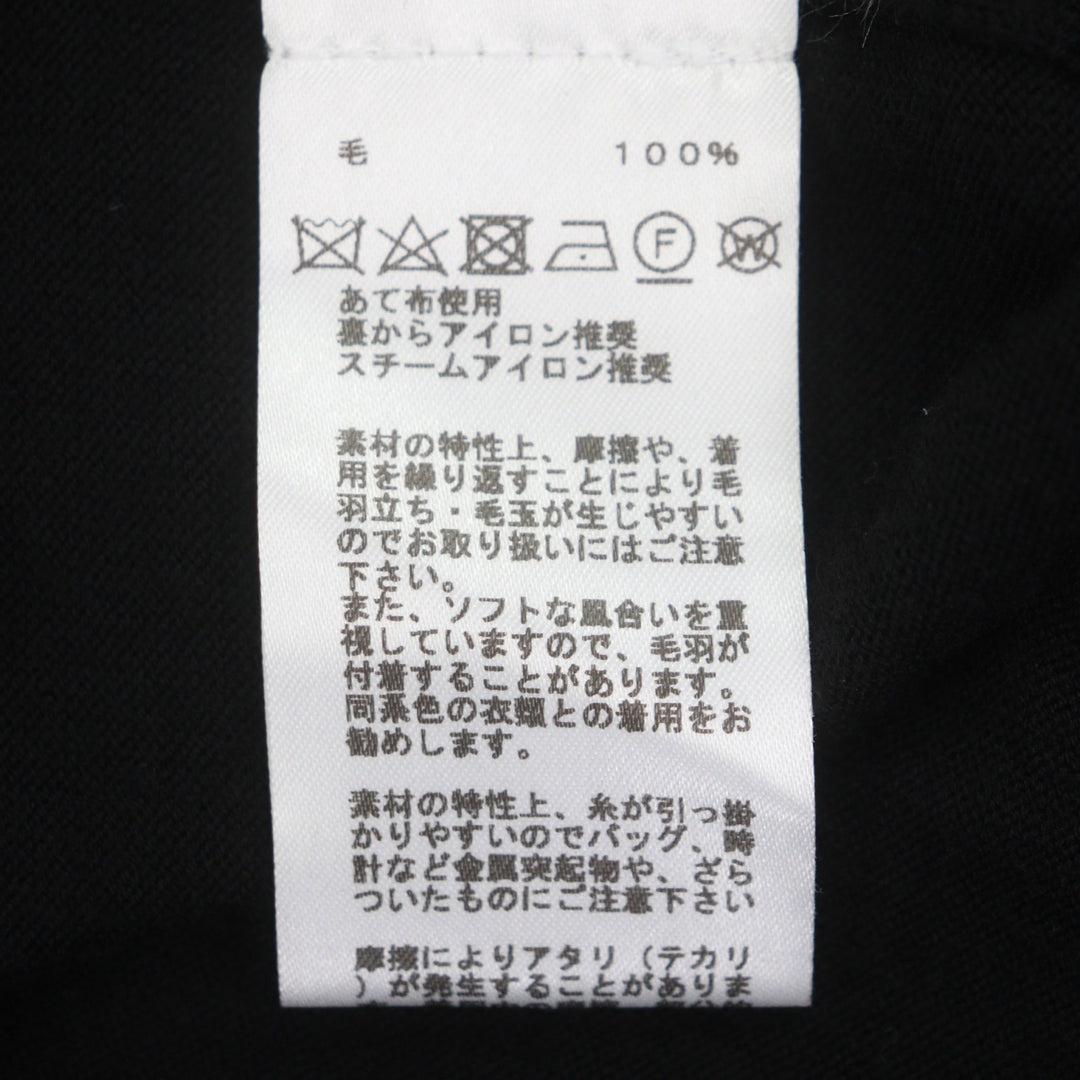Excellent HERMES sweater black wool mens XS