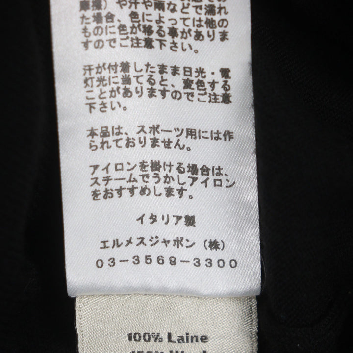 Excellent HERMES sweater black wool mens XS
