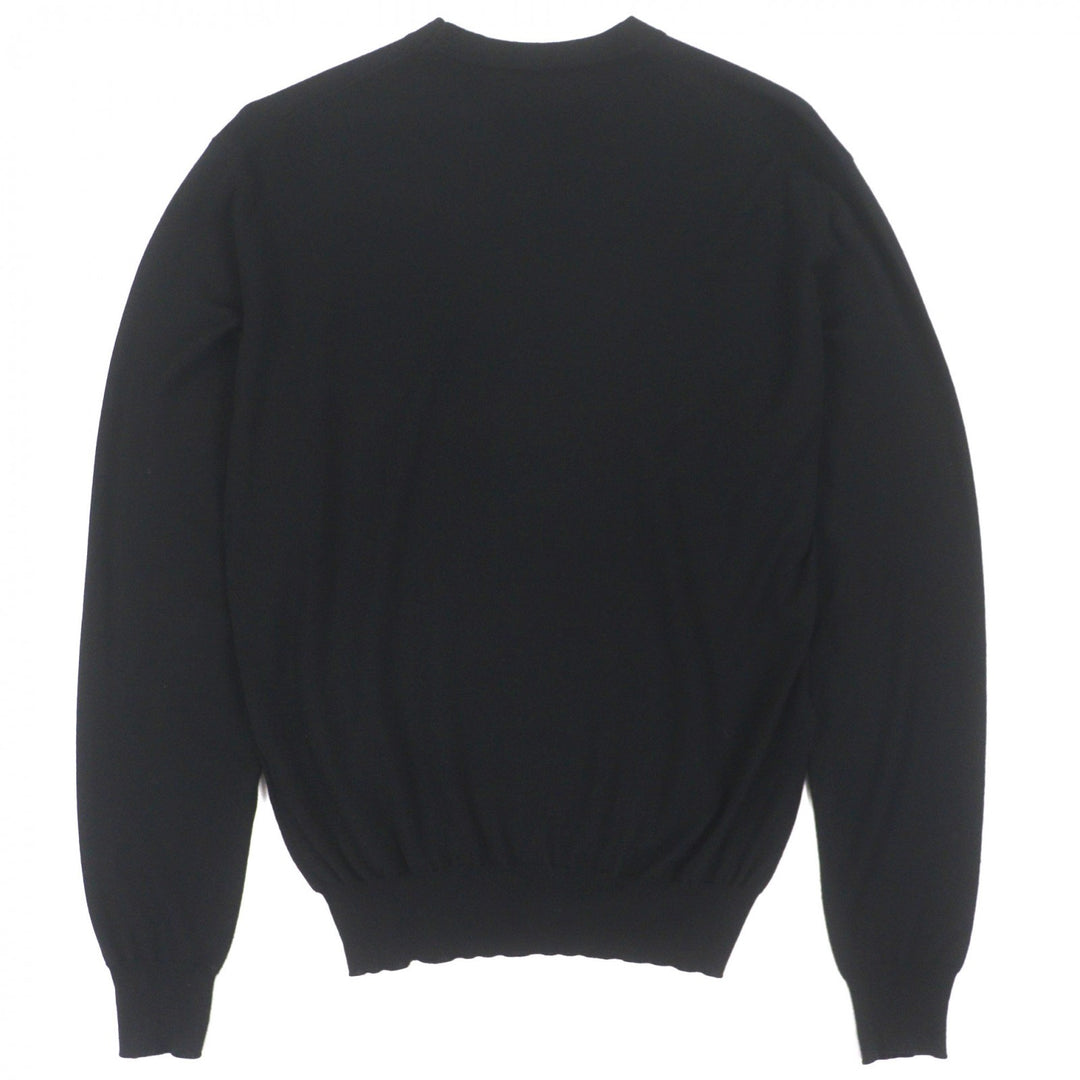 Excellent HERMES sweater black wool mens XS