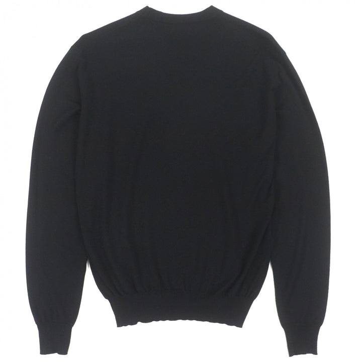 Excellent HERMES sweater black wool mens XS