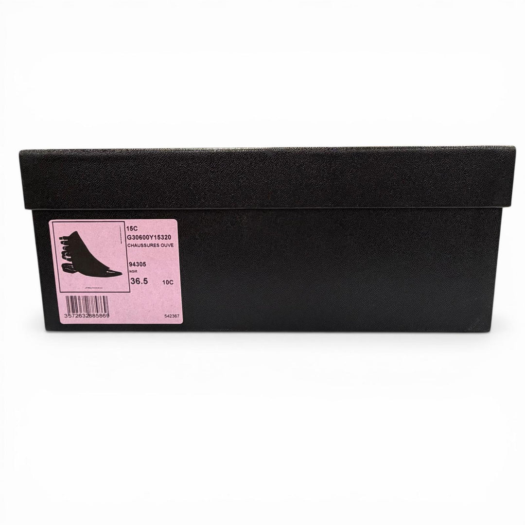 Excellent CHANEL Ankle boots black Suede leather Women 36.5 G30600
