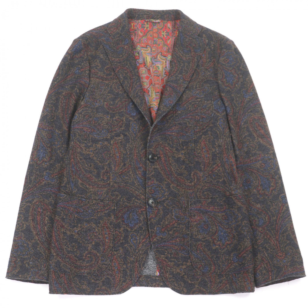 Excellent ETRO tailored jacket Paisley Pattern Single Unstructured Jacket