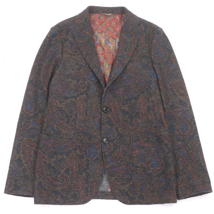 Excellent ETRO tailored jacket Paisley Pattern Single Unstructured Jacket