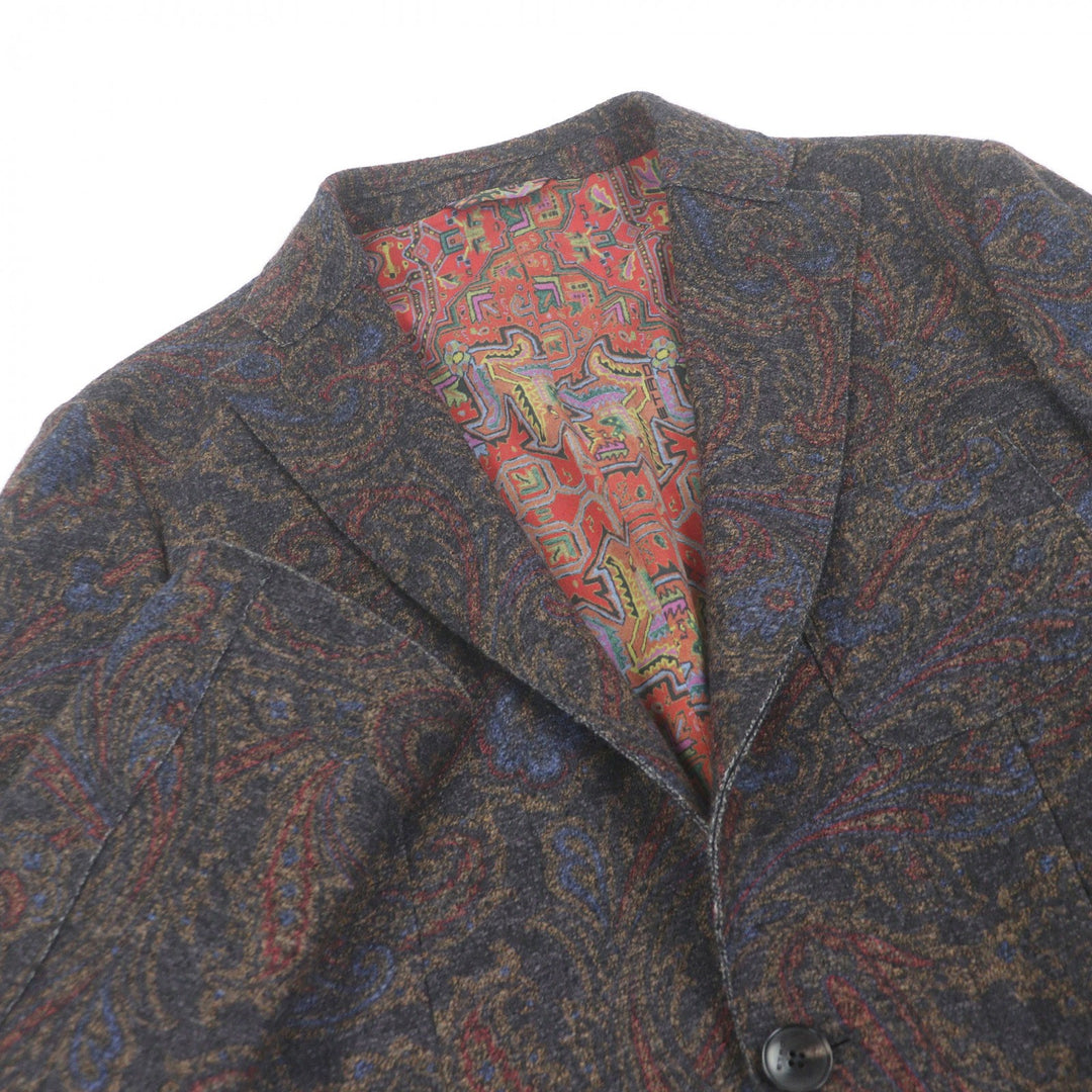 Excellent ETRO tailored jacket Paisley Pattern Single Unstructured Jacket
