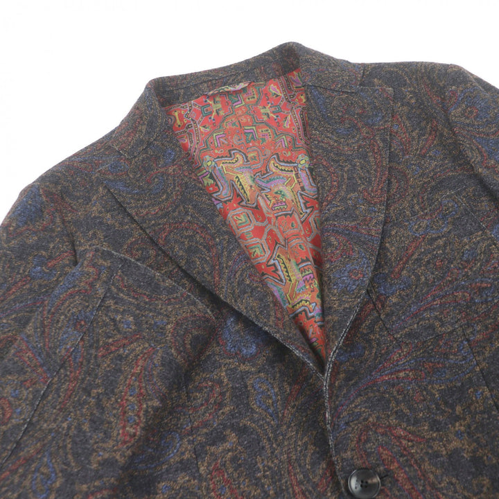 Excellent ETRO tailored jacket Paisley Pattern Single Unstructured Jacket