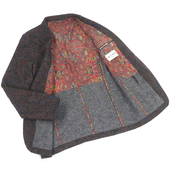 Excellent ETRO tailored jacket Paisley Pattern Single Unstructured Jacket