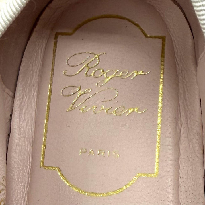 Pristine ROGER VIVIER Leather shoes strass buckle espadrilles leathe 38.5