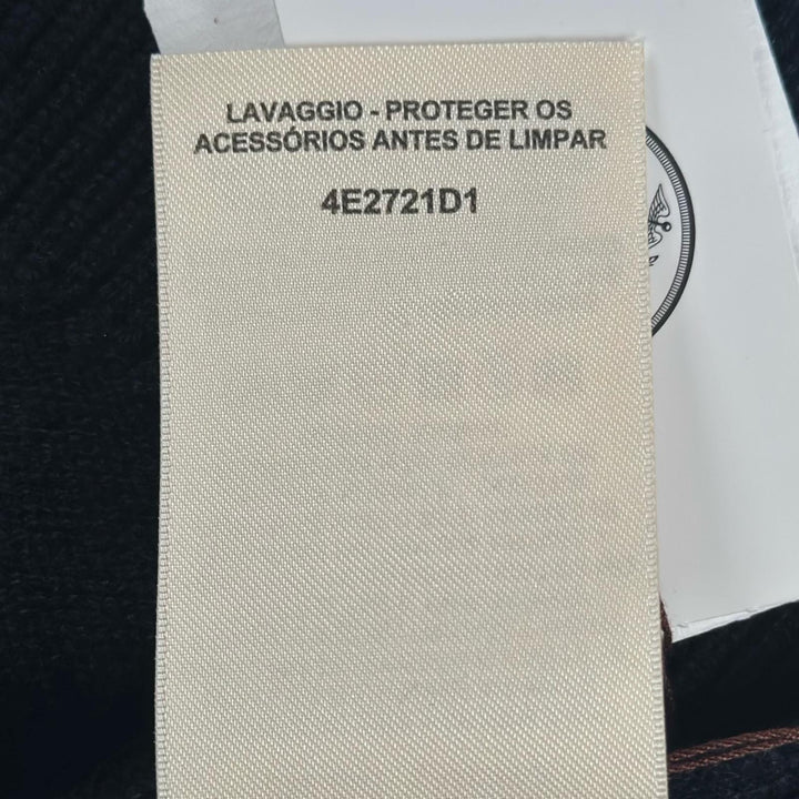Pristine HERMES Best Serie Design Serie Button Knit Navy cashmere Women 36