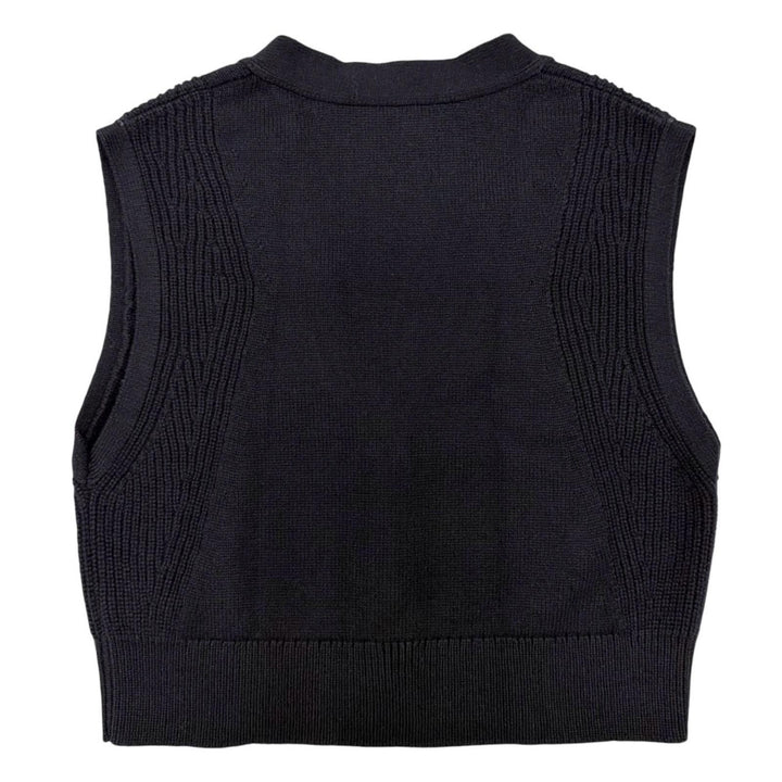 Pristine HERMES Best Serie Design Serie Button Knit Navy cashmere Women 36