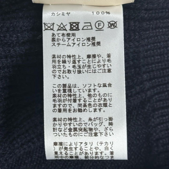 Pristine HERMES Best Serie Design Serie Button Knit Navy cashmere Women 36