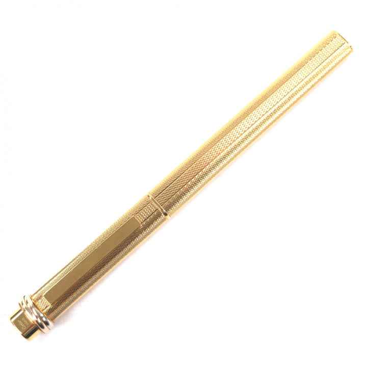 Excellent Cartier Ballpoint pen Trinity All-over pattern, cap style gold ー mens